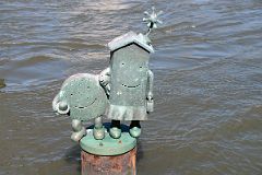 56 New York City Roosevelt Island The Marriage of Money and Real Estate sculpture 1 by Tom Otterness Built In 1996.jpg